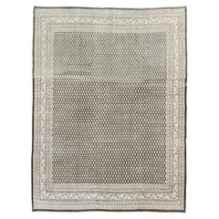 Repeating Boteh Field with Ivory Floral Border