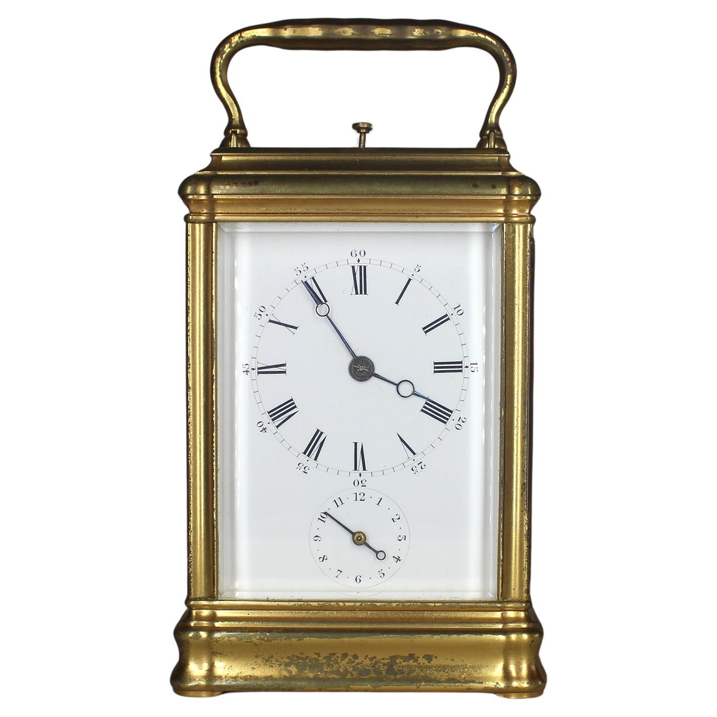Repeating Drocourt Carriage Clock with Alarm For Sale