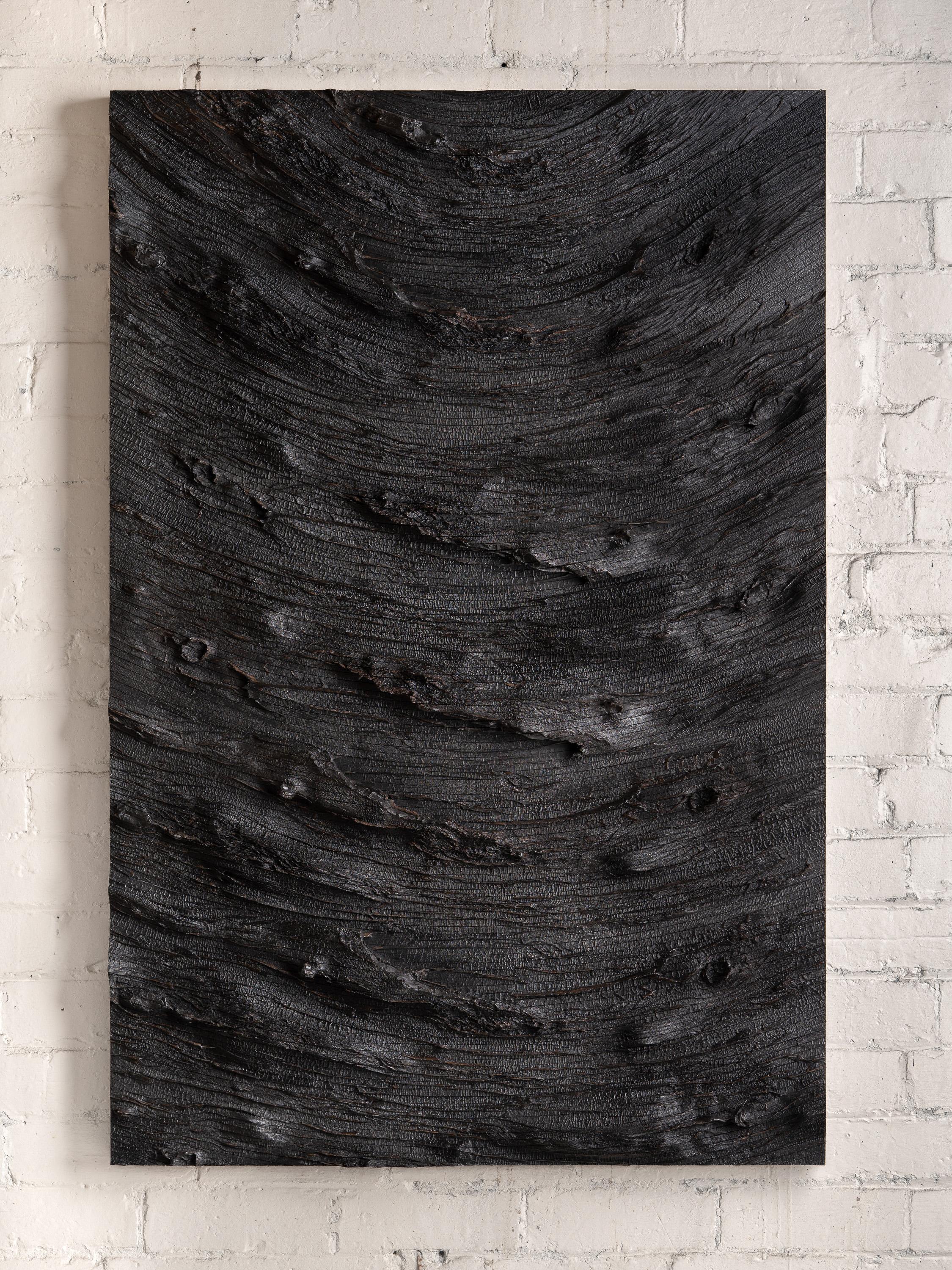 Scultura da parete con pittura di olmo a motivi ripetuti di Kris Lamba Studio
Dimensioni: L 100 x P 10 x H 150 cm
Materiali: Policaprolattone e frassino su pannello di betulla incorniciato.
Peso: 30 kg.

Kris Lamba è nata a Londra nel 1984. Crea
