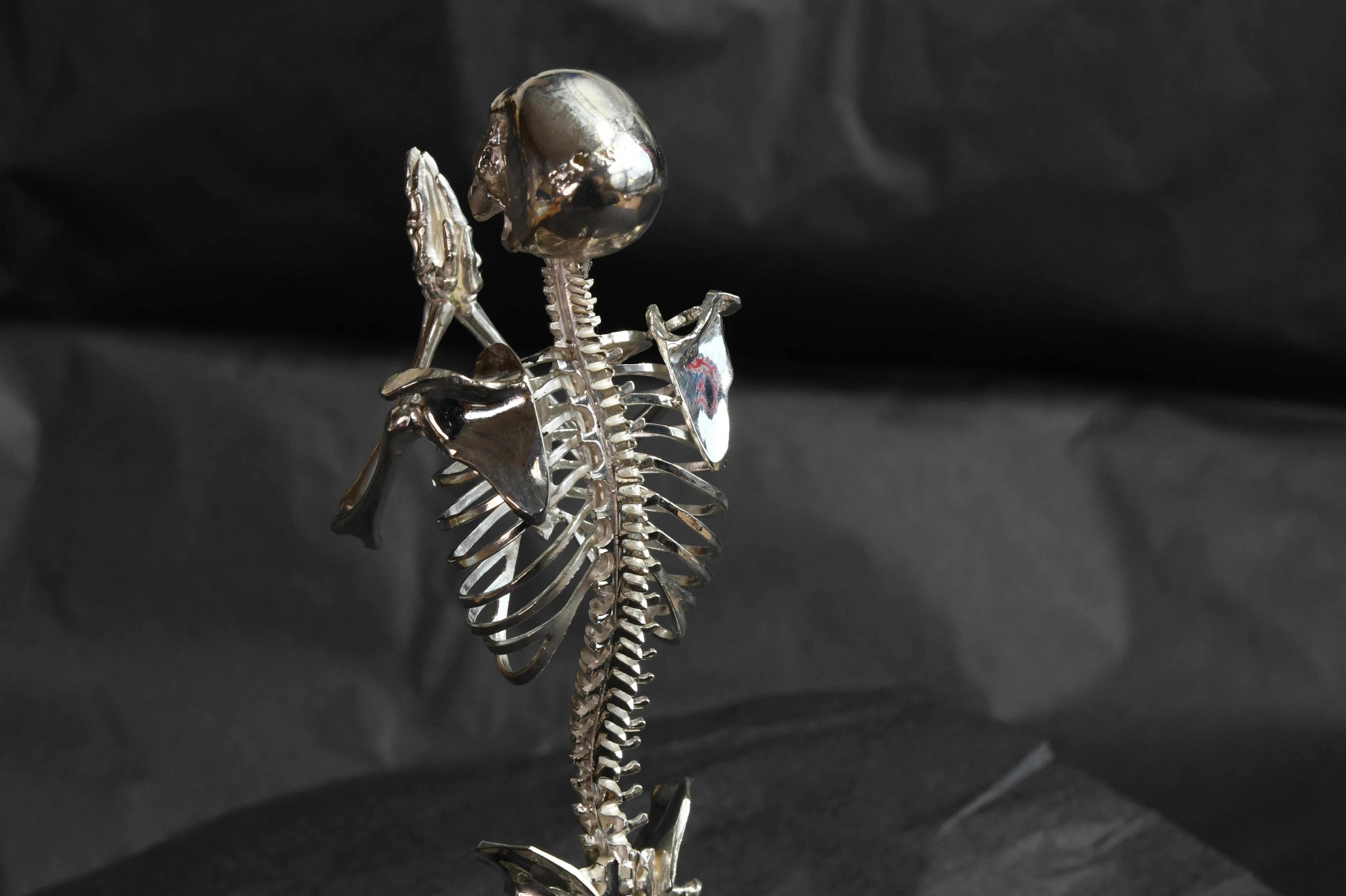 50% OFF FOR A LIMITED TIME ONLY! 'Good Times Ahead' Handmade Silver Skeleton For Sale 6
