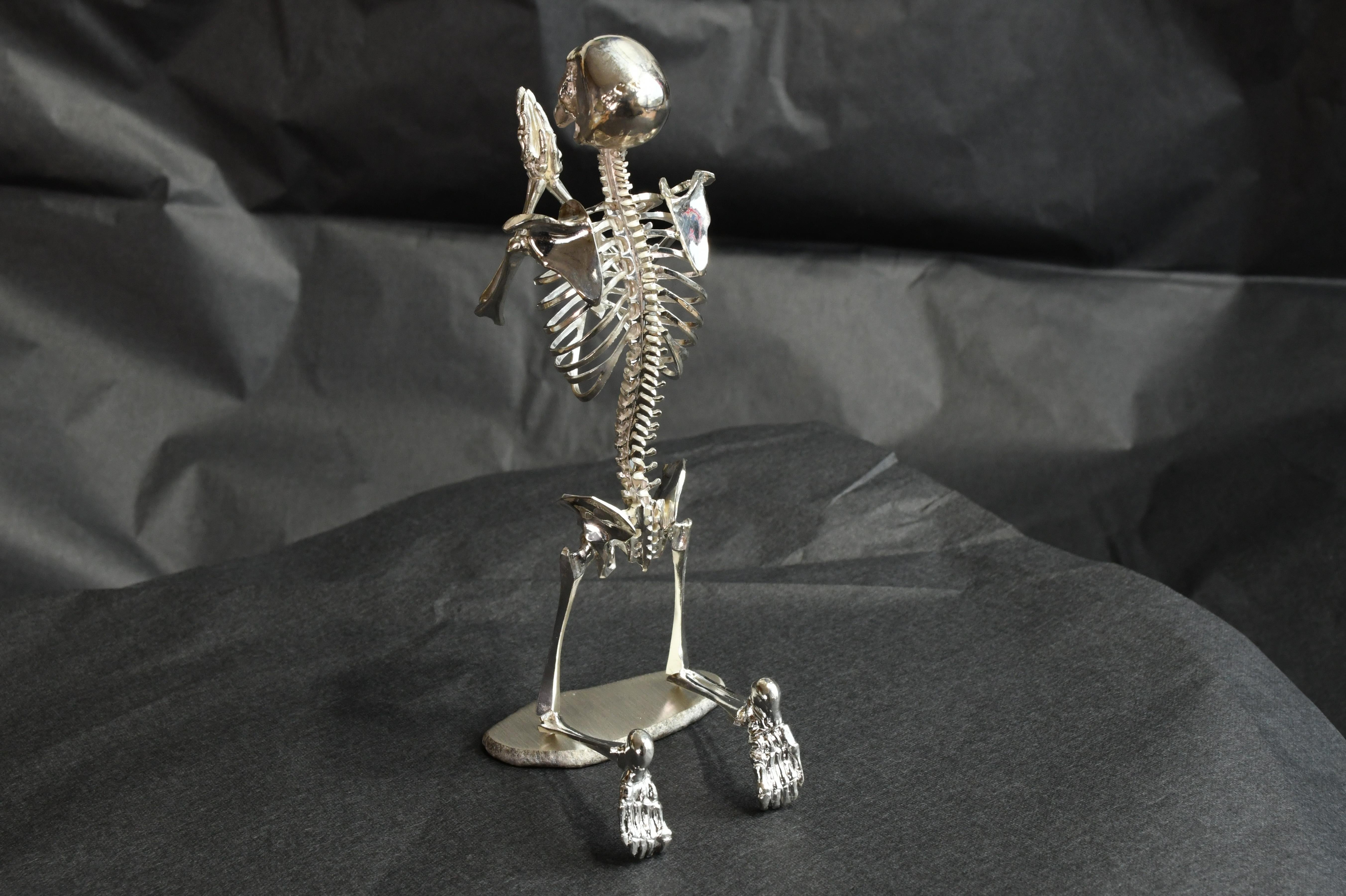50% OFF FOR A LIMITED TIME ONLY! 'Good Times Ahead' Handmade Silver Skeleton For Sale 7