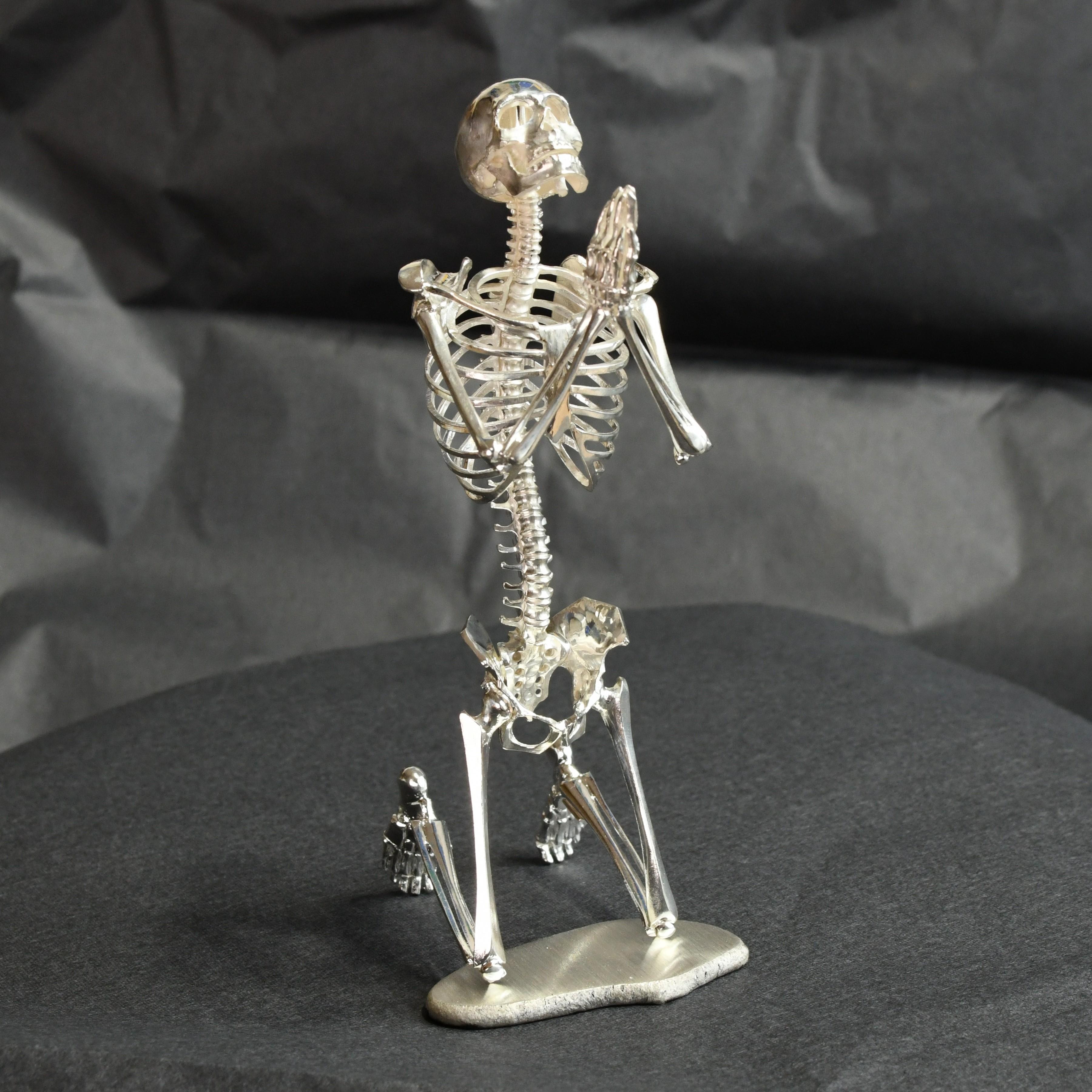 50% OFF FOR A LIMITED TIME ONLY! 'Good Times Ahead' Handmade Silver Skeleton For Sale 8