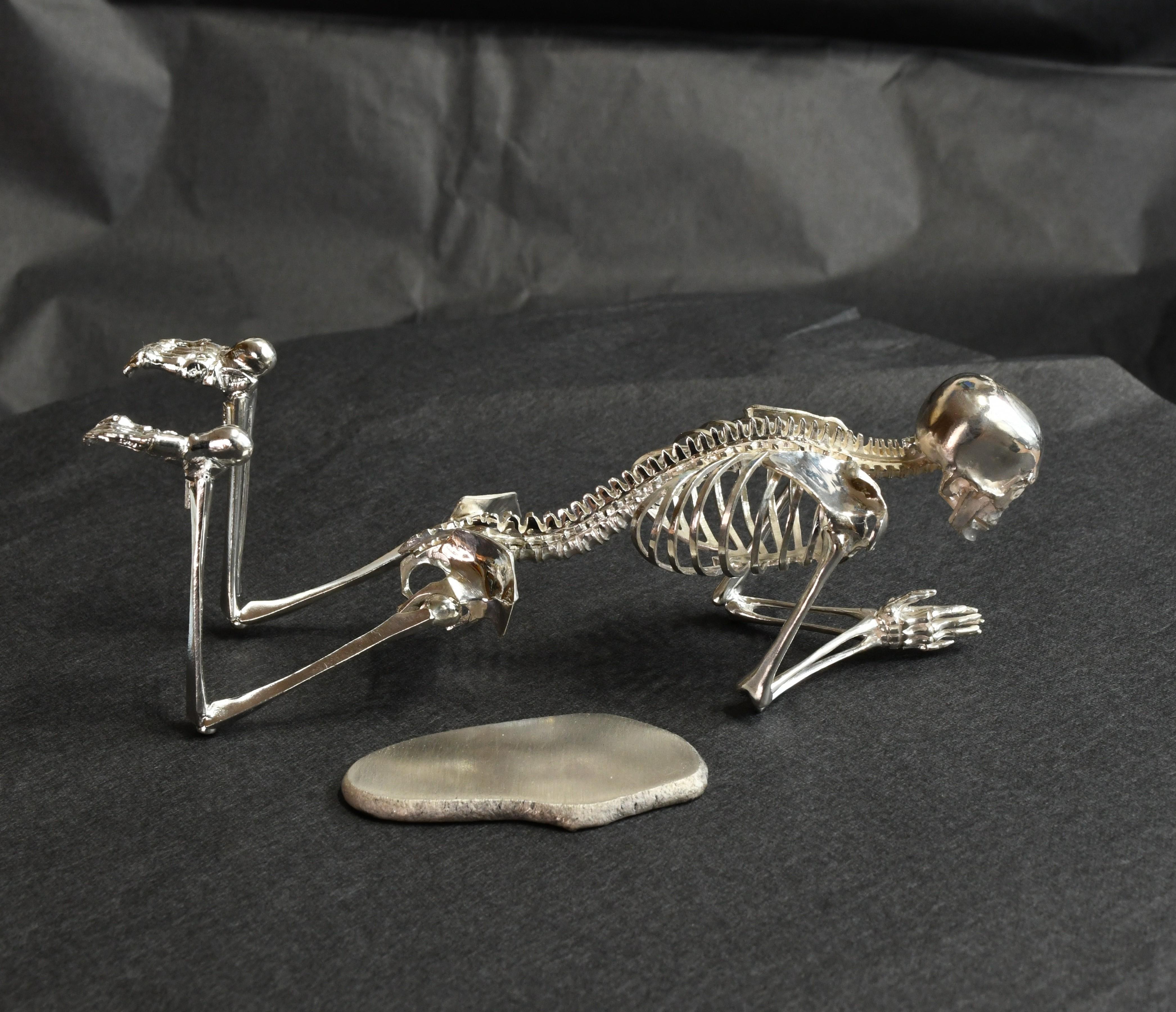 50% OFF FOR A LIMITED TIME ONLY! 'Good Times Ahead' Handmade Silver Skeleton For Sale 14