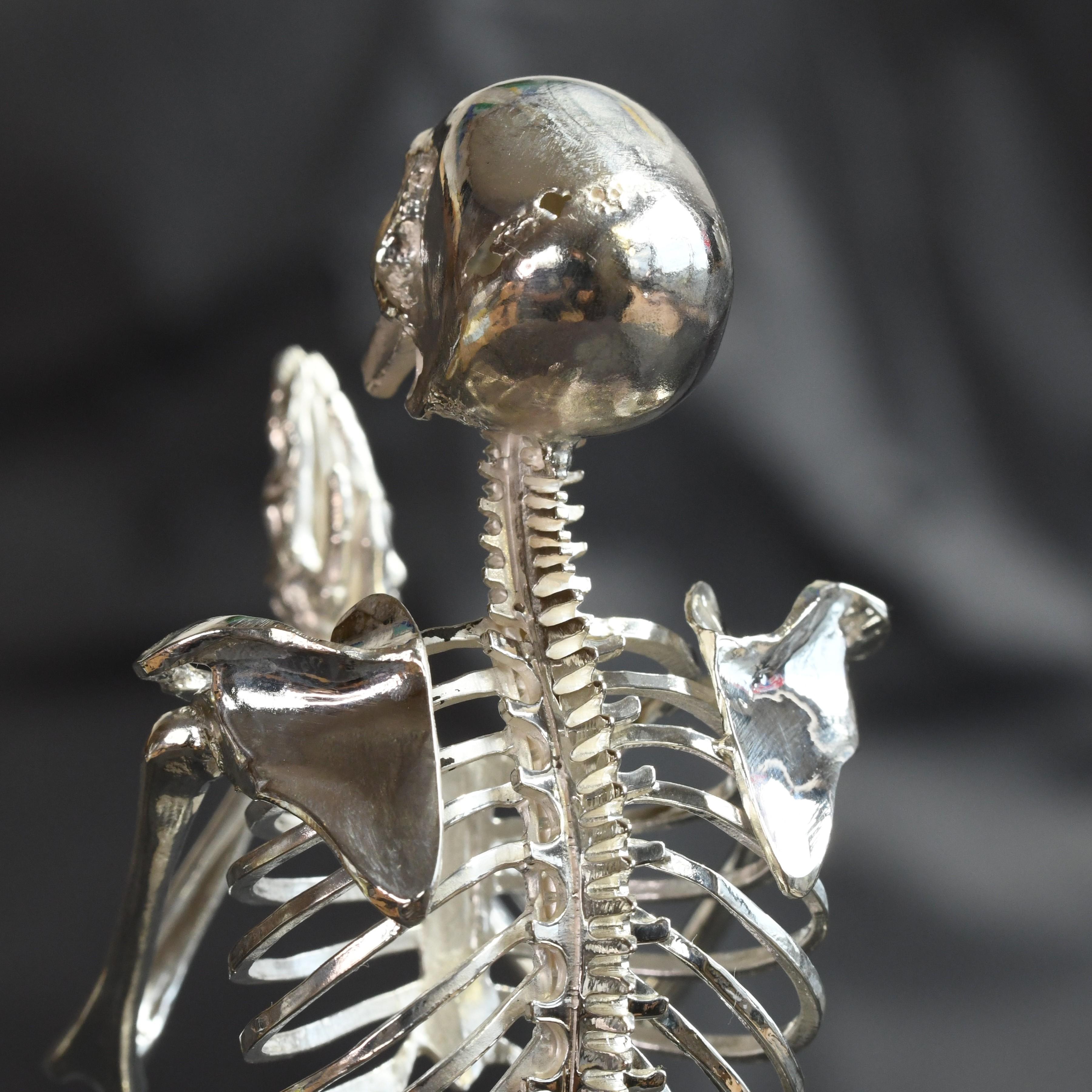 50% OFF FOR A LIMITED TIME ONLY! 'Good Times Ahead' Handmade Silver Skeleton For Sale 1