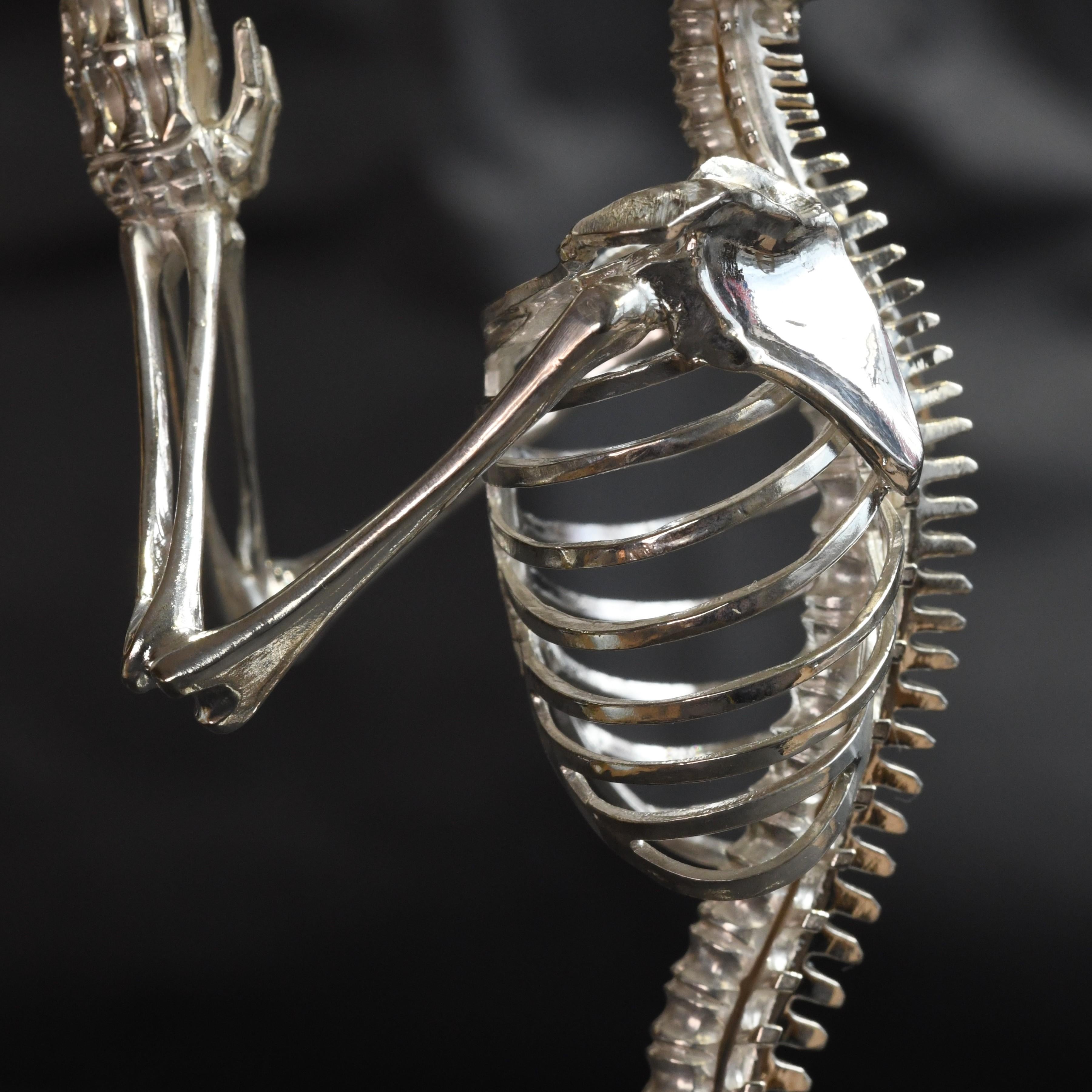 50% OFF FOR A LIMITED TIME ONLY! 'Good Times Ahead' Handmade Silver Skeleton For Sale 2