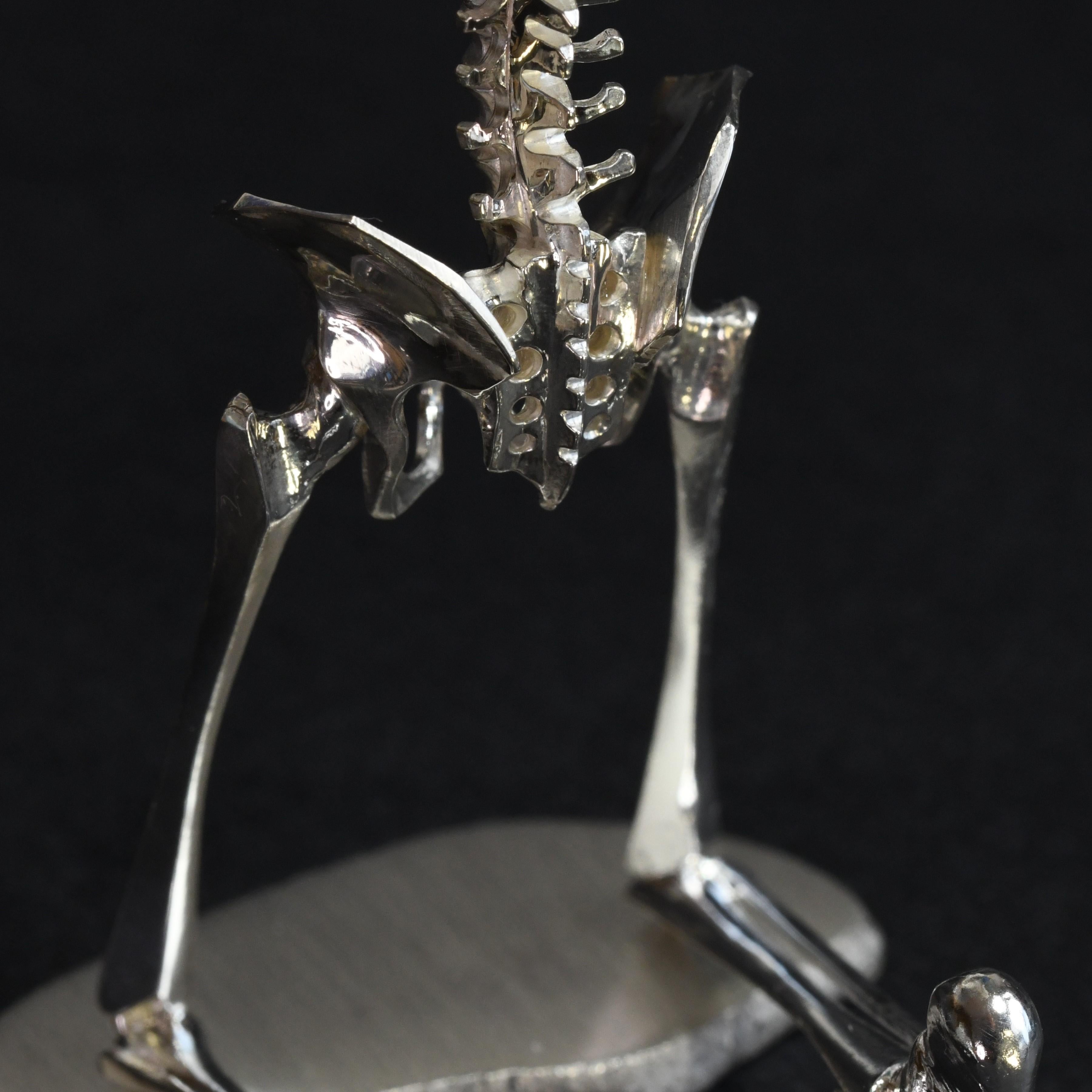 50% OFF FOR A LIMITED TIME ONLY! 'Good Times Ahead' Handmade Silver Skeleton For Sale 3