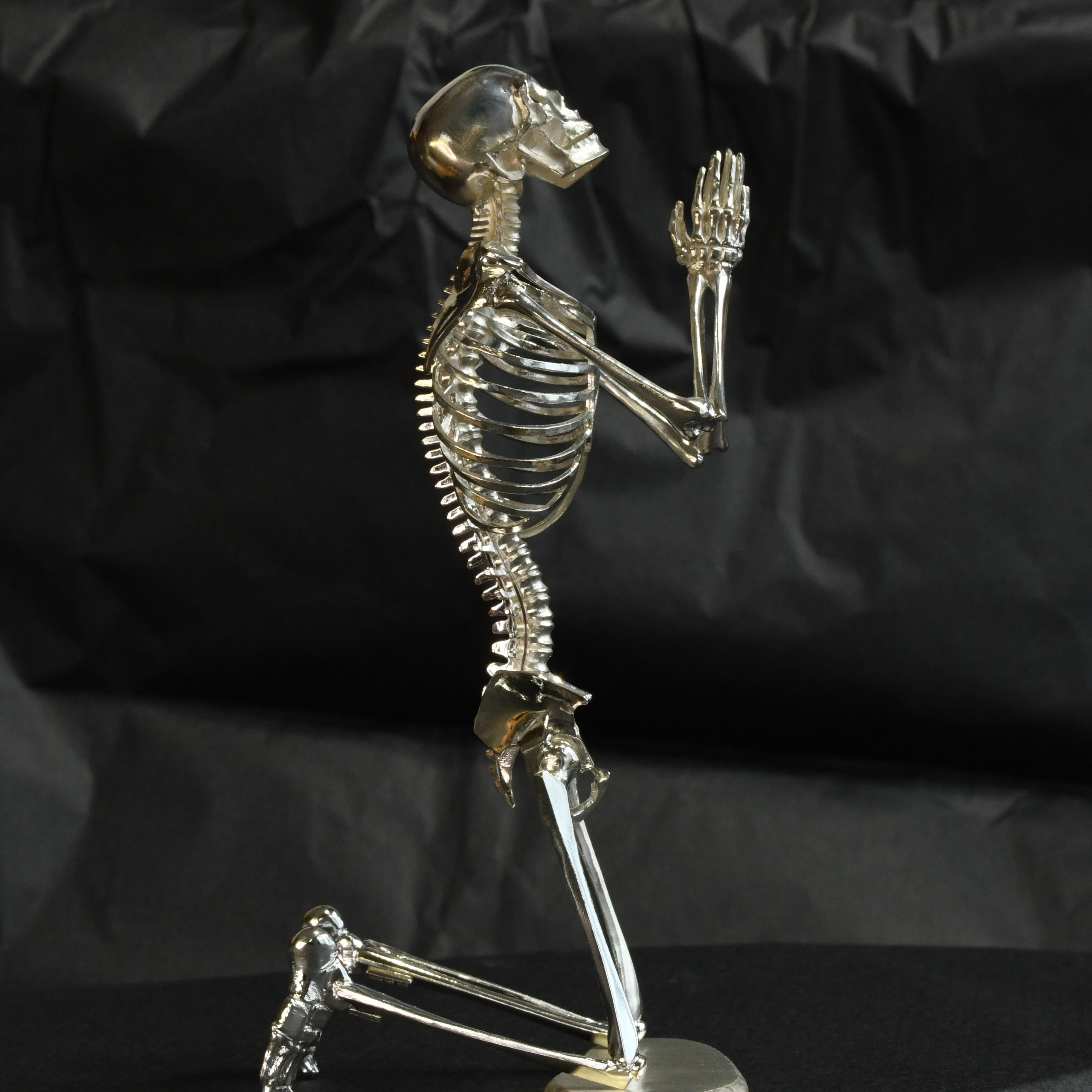 50% OFF FOR A LIMITED TIME ONLY! 'Good Times Ahead' Handmade Silver Skeleton For Sale 4
