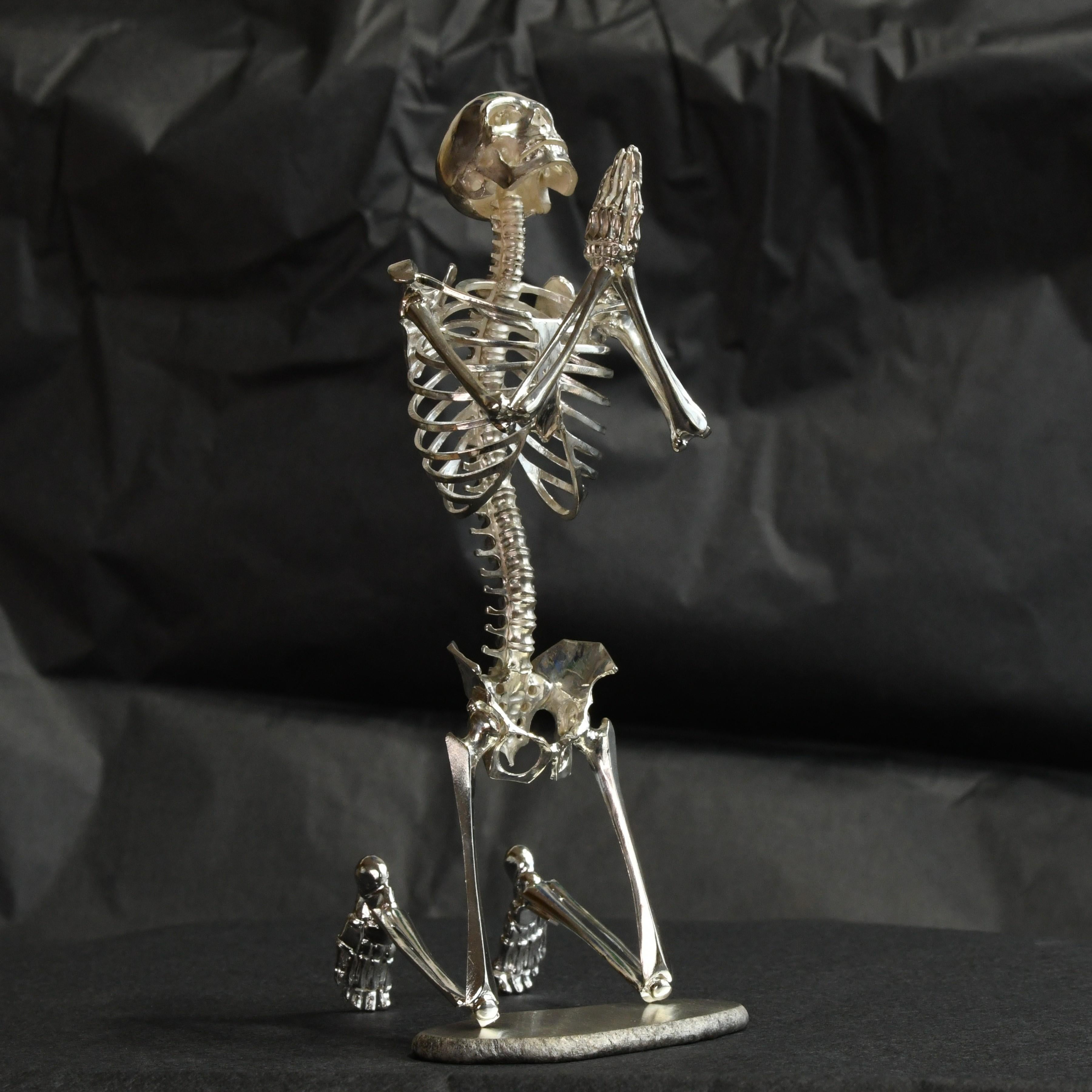 50% OFF FOR A LIMITED TIME ONLY! 'Good Times Ahead' Handmade Silver Skeleton For Sale 5