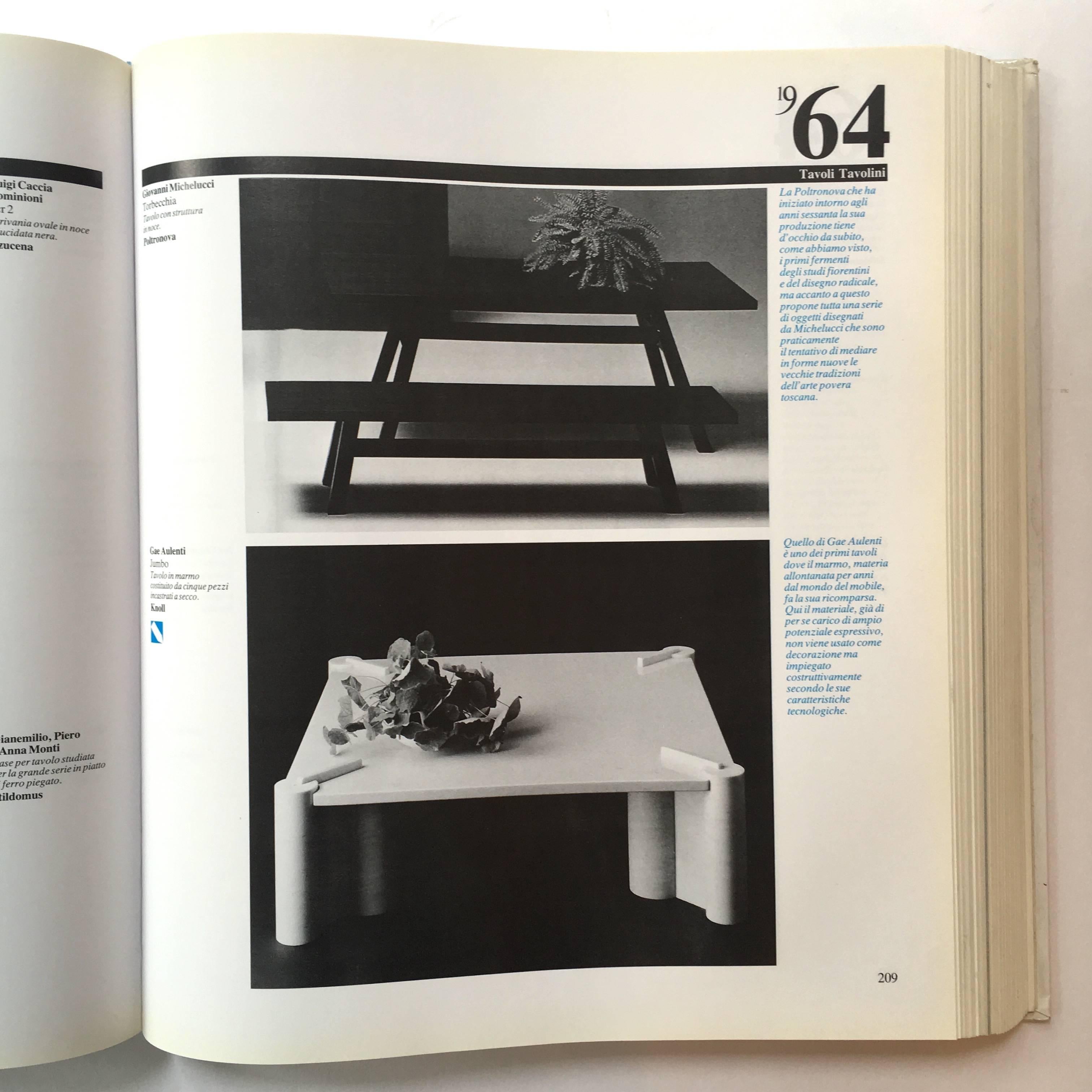 Second edition, published by Mondadori, Milan, 2001.

Originally published in 1985, this incredible book documents the ground breaking 30 years in Italian design between 1950 and 1980. Organized year by year, and printed in black and white,