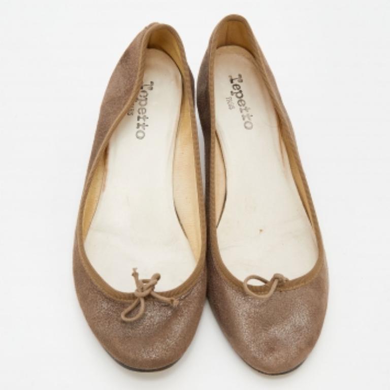 Repetto Zapatos de tacón de ante caqui con detalle de lazo talla 41 Marrón en venta