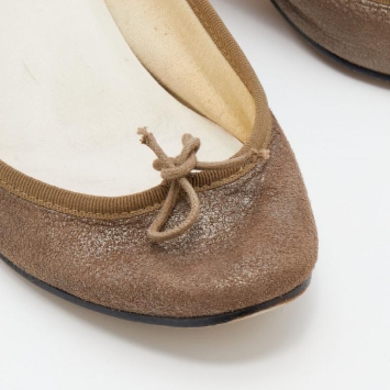 De las mujeres Repetto Zapatos de tacón de ante caqui con detalle de lazo talla 41 en venta
