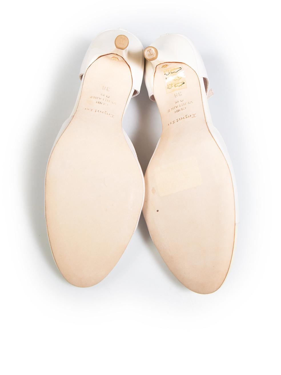Women's Repetto White Leather T-Strap Pumps Size IT 38