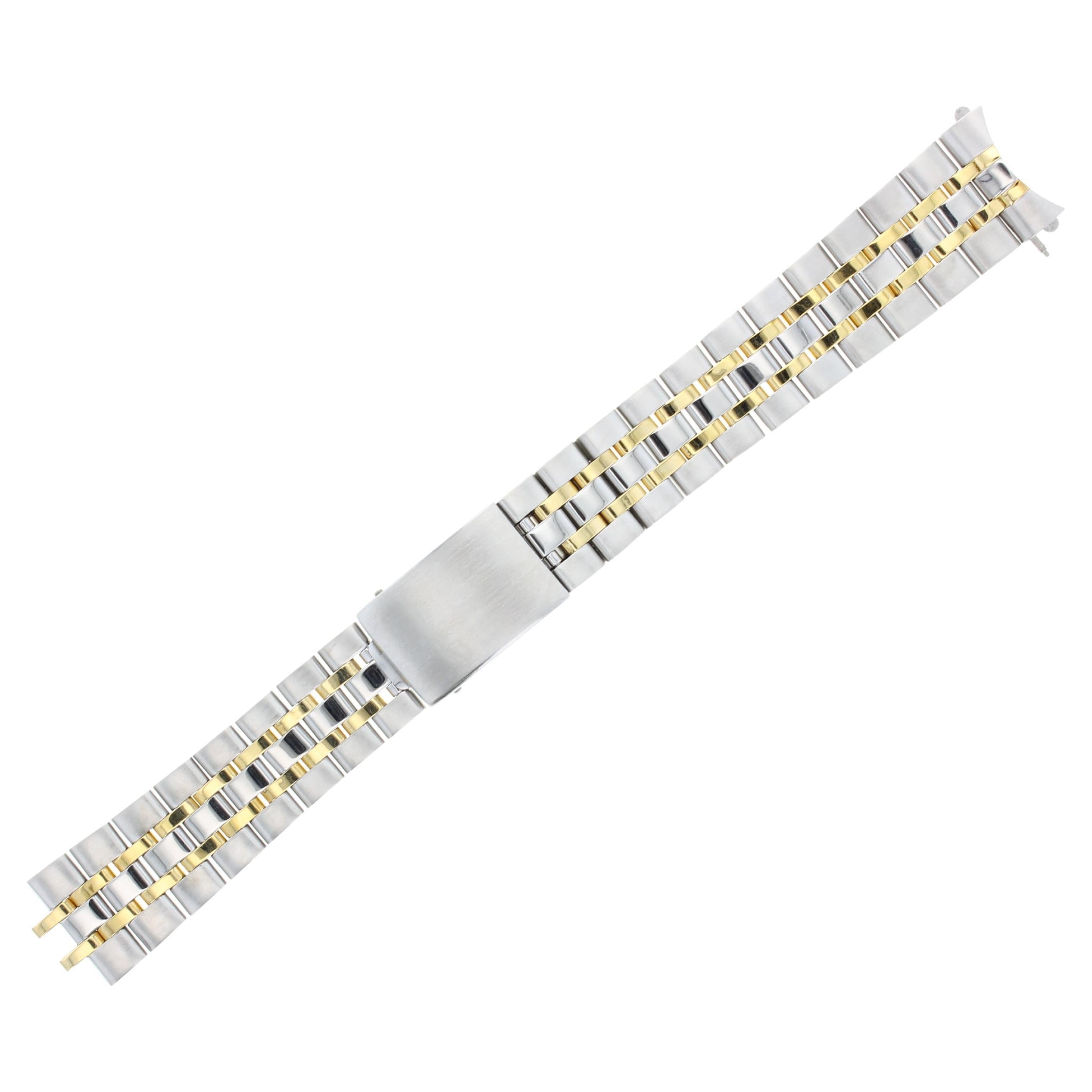 Montre pour hommes Rolex 18 carats en acier inoxydable avec extrémité de 19 mm