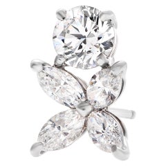 Replacement Earring Looks like Tiffany & Co. Victoria Earring in Platinum