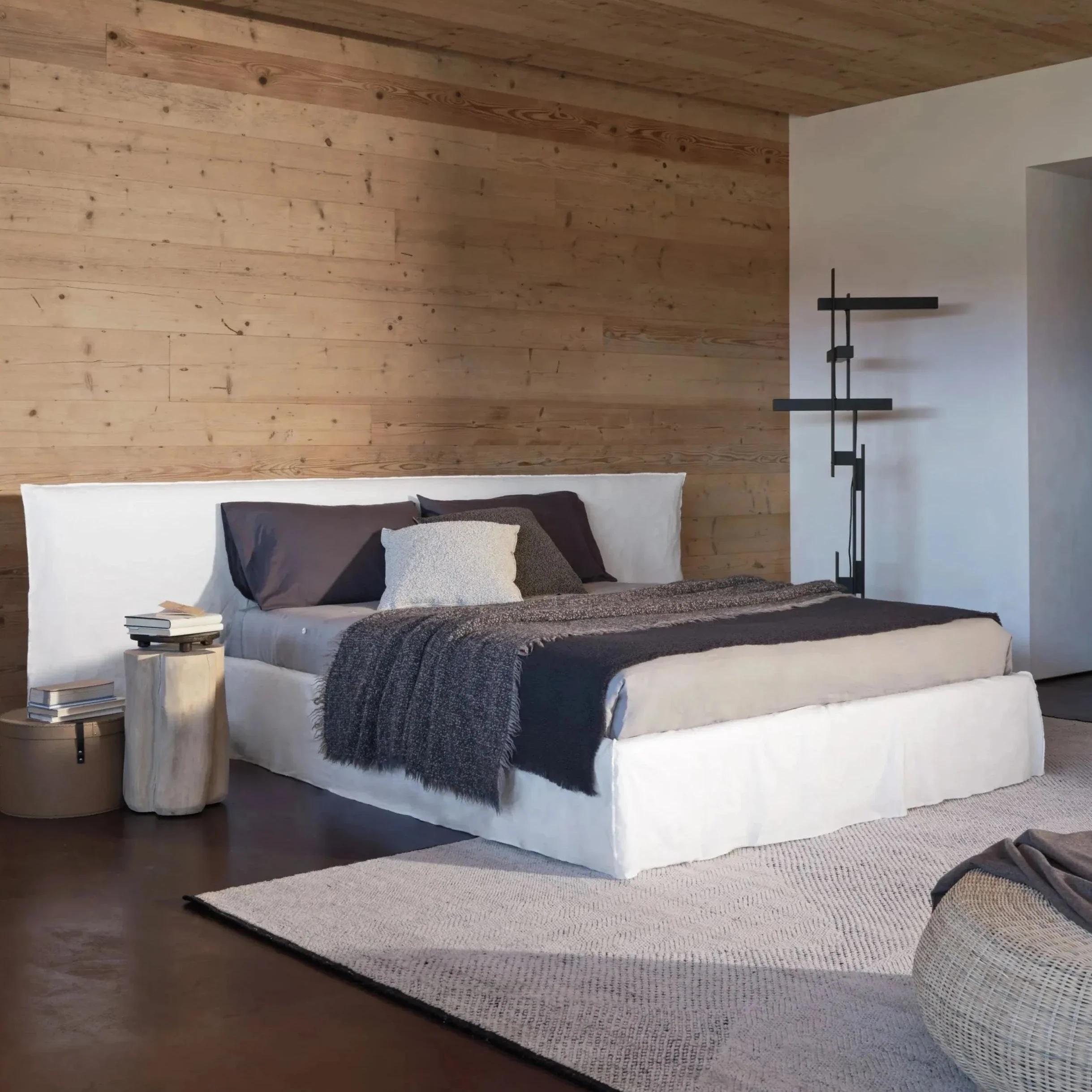 Gervasoni – Ghost 81 G Bed Cover
White Linen – Category B

The Ghost 81 G bed combines the elegance of Gervasoni’s textile design with ultimate practicality. This removable cover, crafted in high-quality Category B white linen, allows you to easily