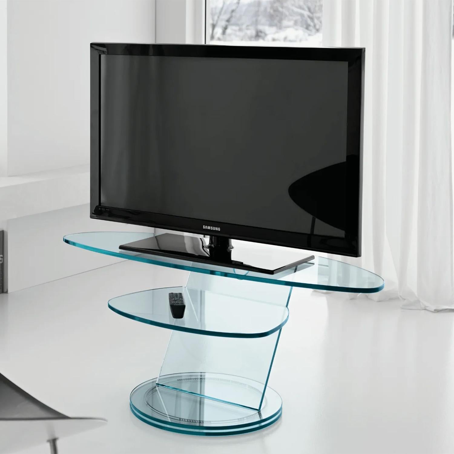 Glass Replay TV Table Stand For Sale