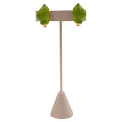 Replica Italy Pink Glass Huggie Earrings