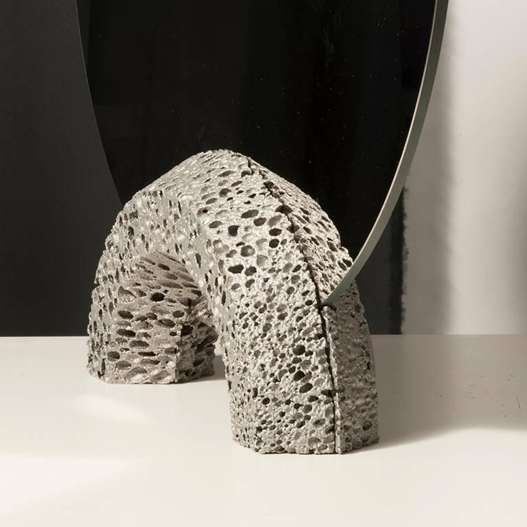Contemporary Replica 'Lost Foam' Aluminium Dresser Mirror by Studio Furthermore In New Condition For Sale In London, GB
