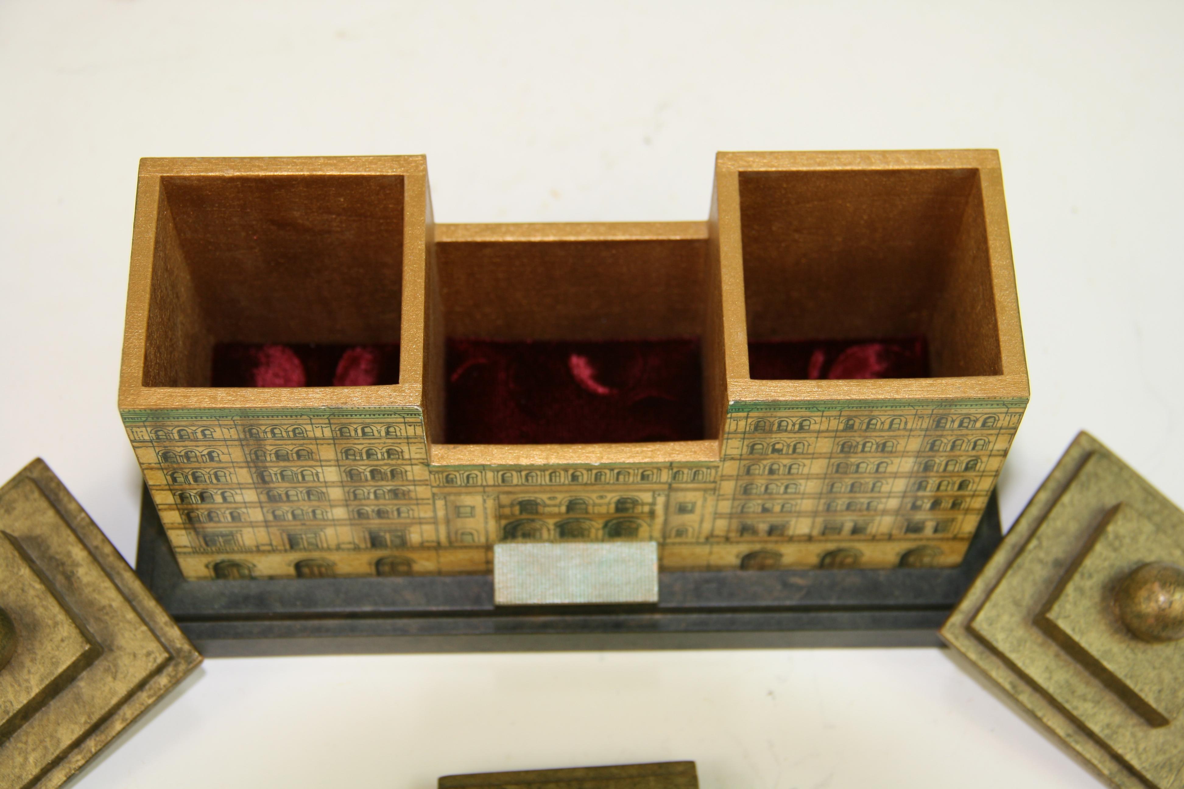 Composition Replica of Old NY Metropolitan Opera House Trinket Box/Model