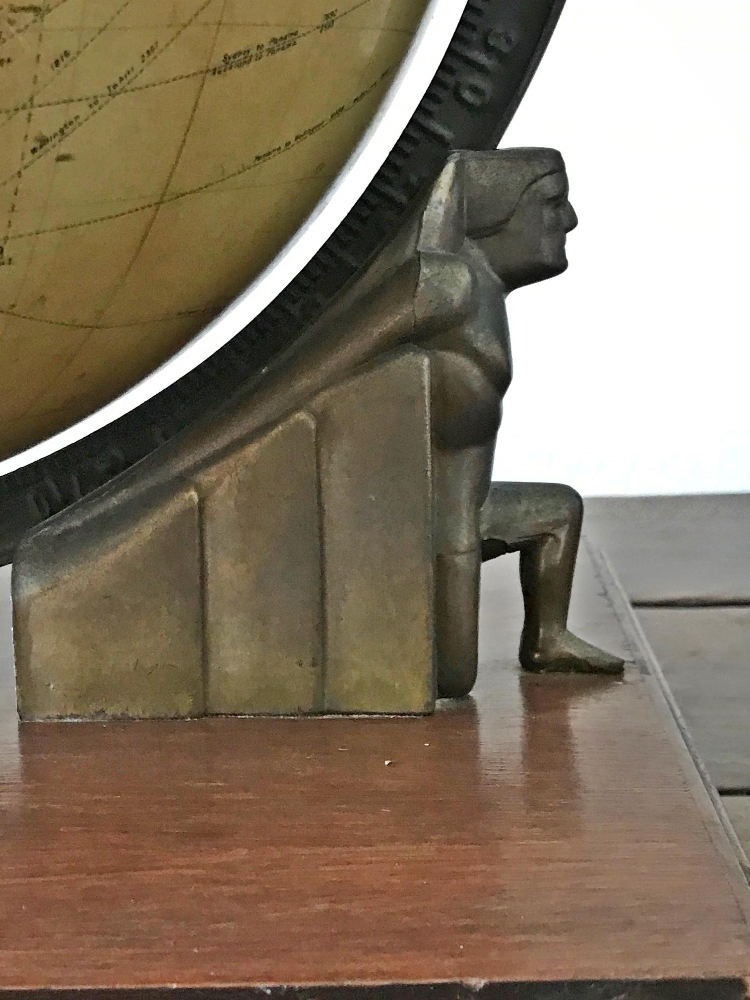 American Replogle Library Globe Plus Replogle Illustrated Atlas, Late 1930s For Sale