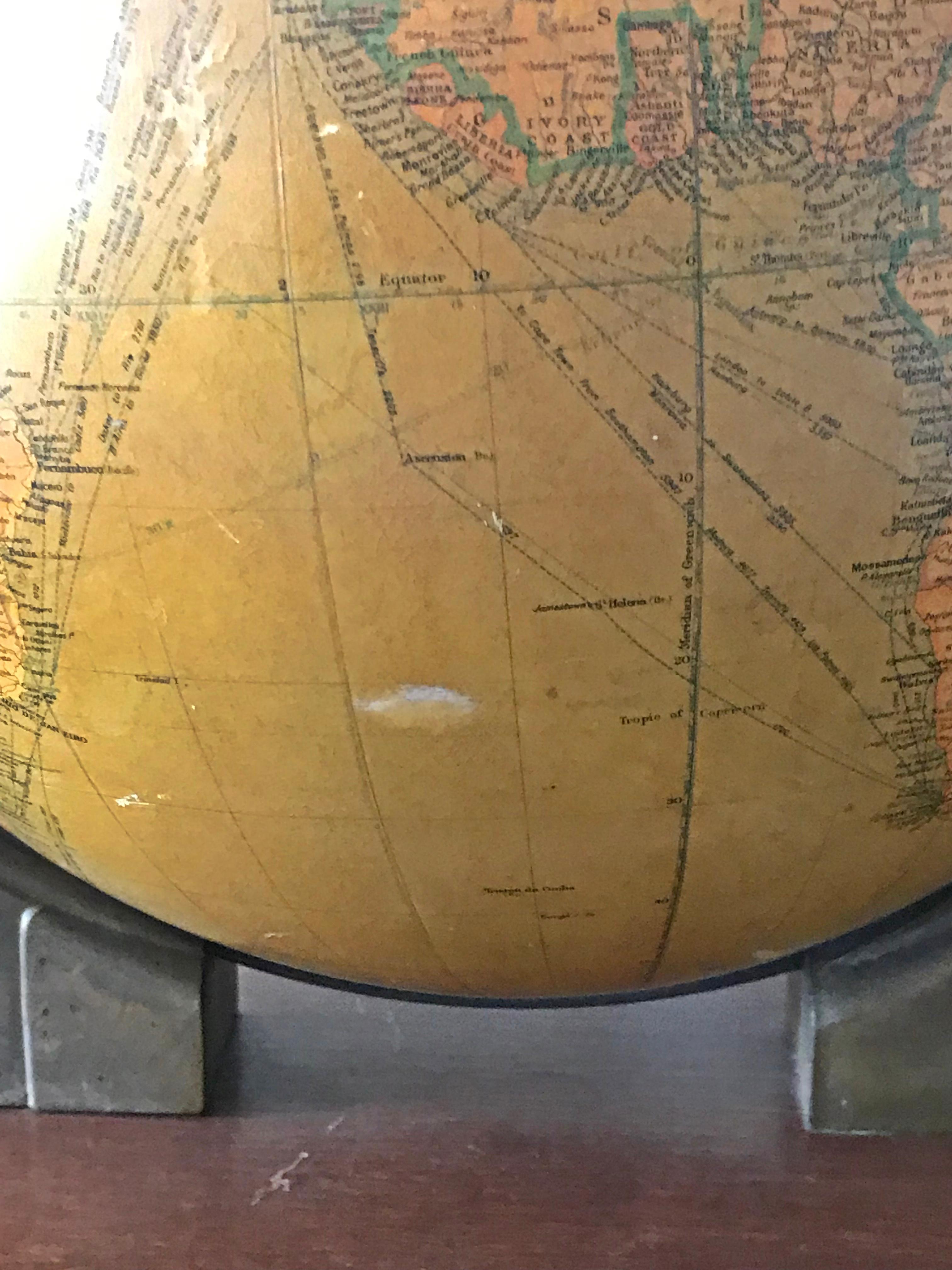 Replogle Library Globe Plus Replogle Illustrated Atlas, Late 1930s For Sale 1