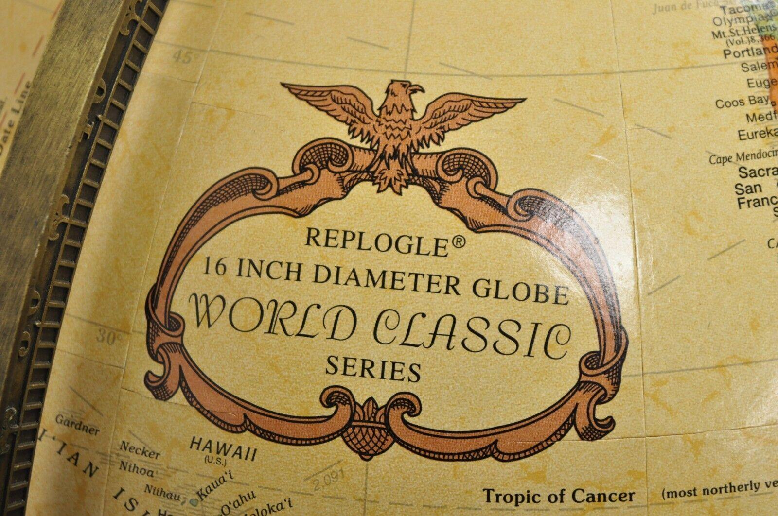 Iron Replogle Globe on Stand World Classic Series Standing Globe For Sale