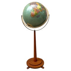 Replogle 1950s Mid-Century Modern Standing Globe