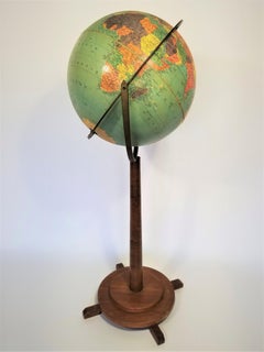 Replogle Globe Vintage Art Deco