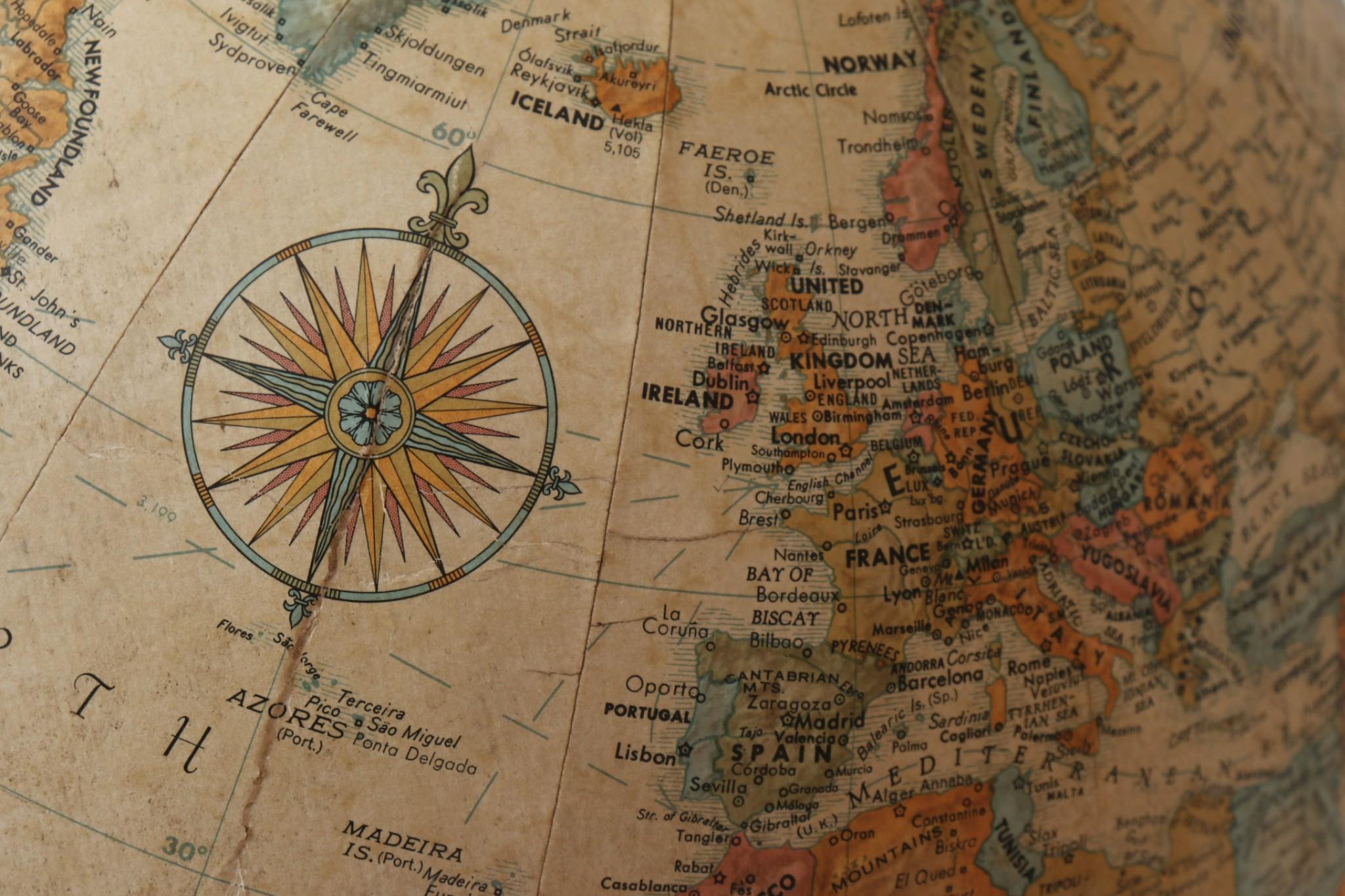 Metallo Replogle Globes Serie Classici del Mondo da 12 pollici in vendita