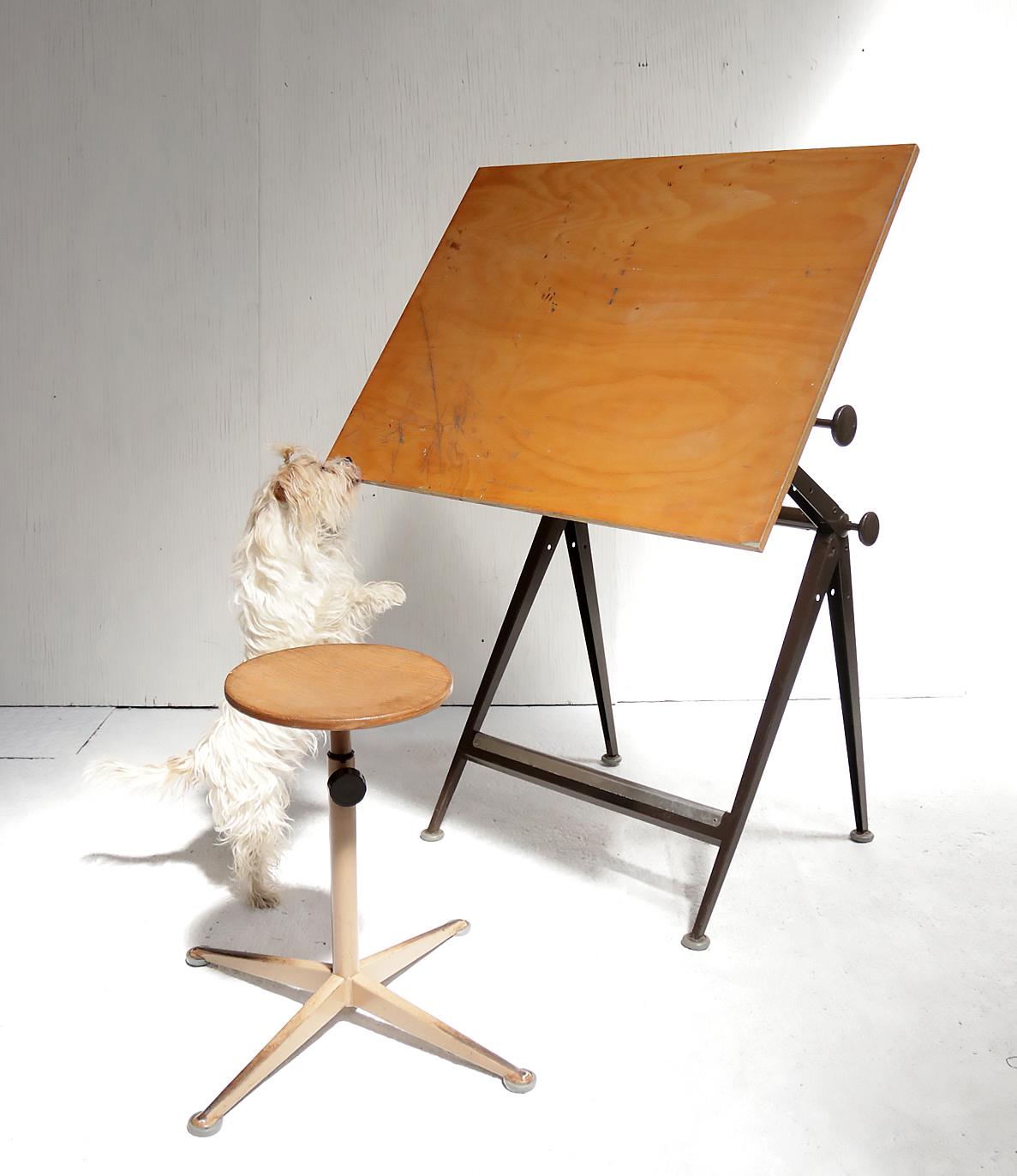 Industrial Reply Architect Drafting Table Friso Kramer, Wim Rietveld Ahrend Cirkel, 1959