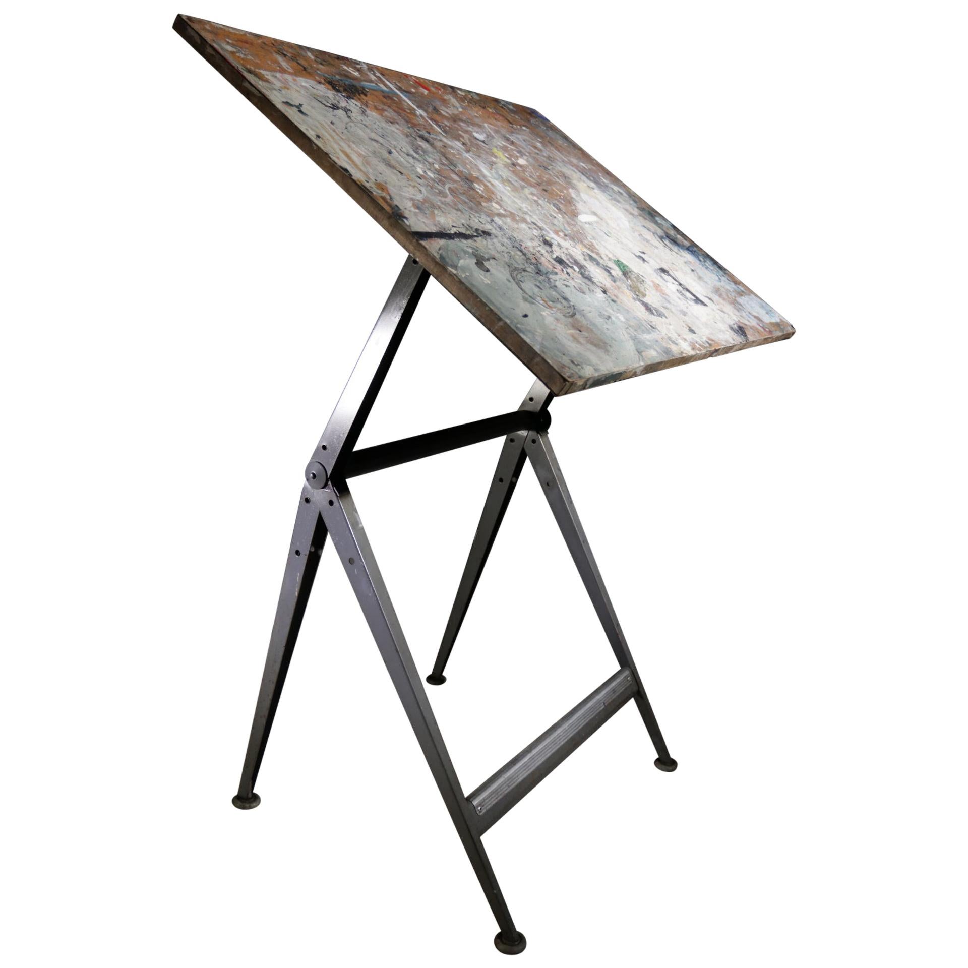 Vintage Industrial Architect's Drafting Table at 1stDibs
