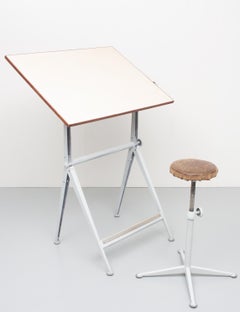 Reply Drawing Table and Matching Stool Ahrend de Cirkel Wim Rietveld