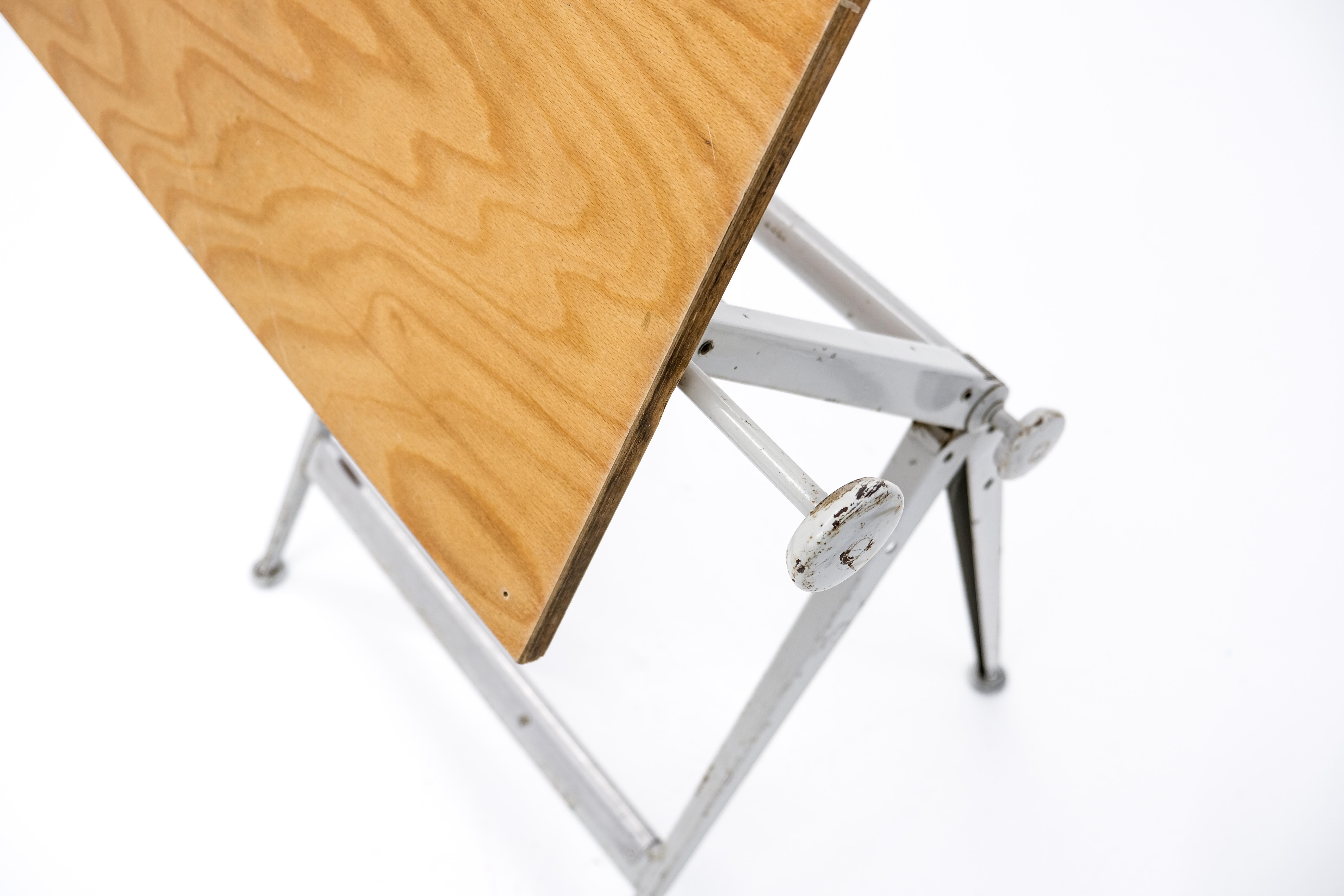 Reply Drawing Table + Stool by Friso Kramer & Wim Rietveld for Ahrend de Cirkel 13