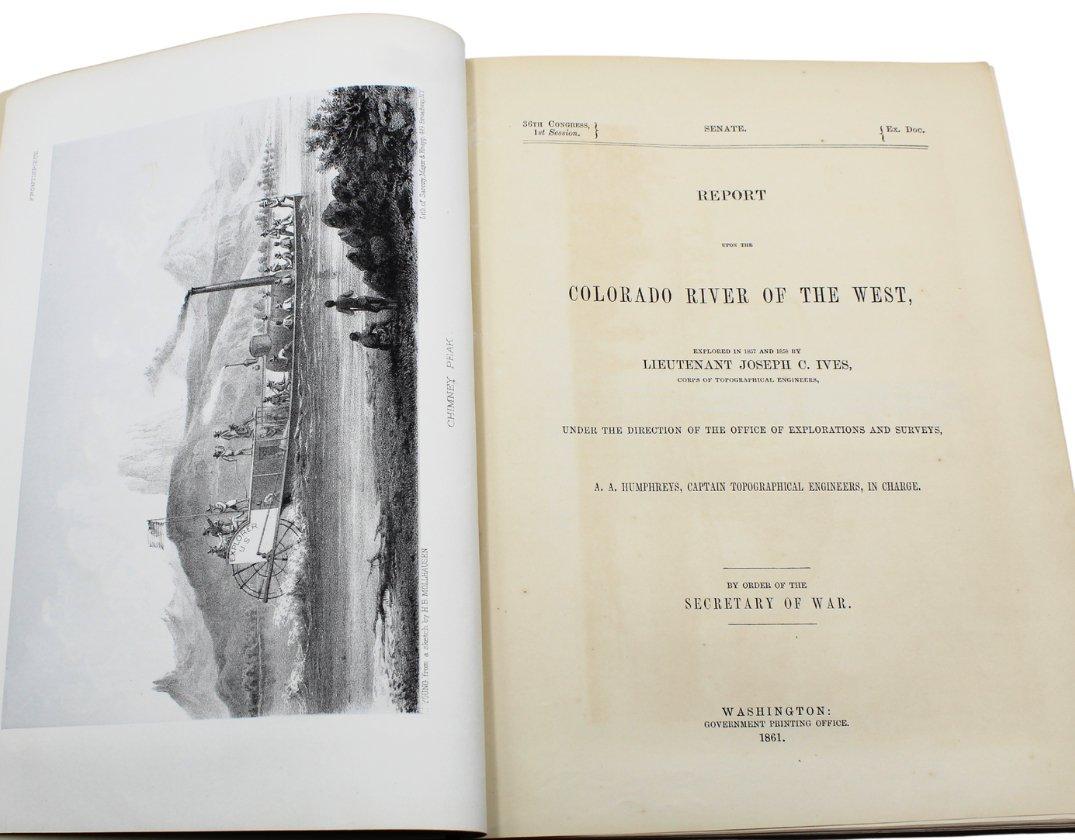 Report on the Colorado River of the West par Joseph Ives, première édition, 1861 Bon état - En vente à Colorado Springs, CO