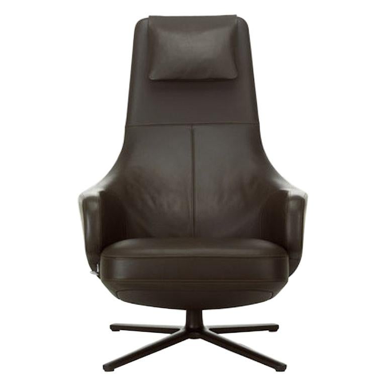 Repos and Ottoman Leather Lounge Chair, by Antonio Citterio from Vitra