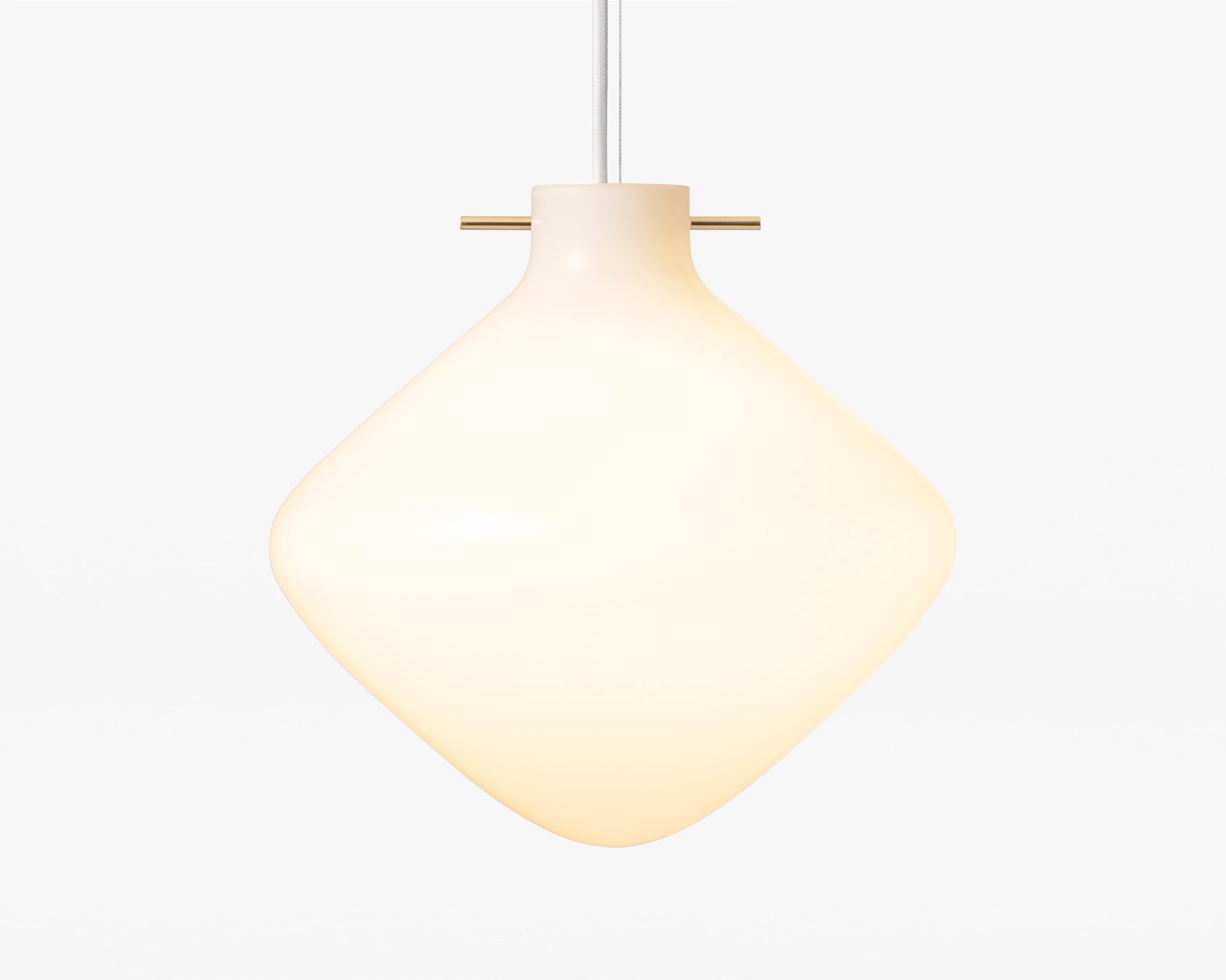 Pendant lamp repose / 260 BY Lyfa

Pendant lamp signed by GamFratesi for Lyfa

Measures: D 260 mm H 252 mm
Opal glass / black steel or brass

Textile wire (black or white) 300cm
Light source: E14 max 60W (110V-230V)

-- 
Repose is a new