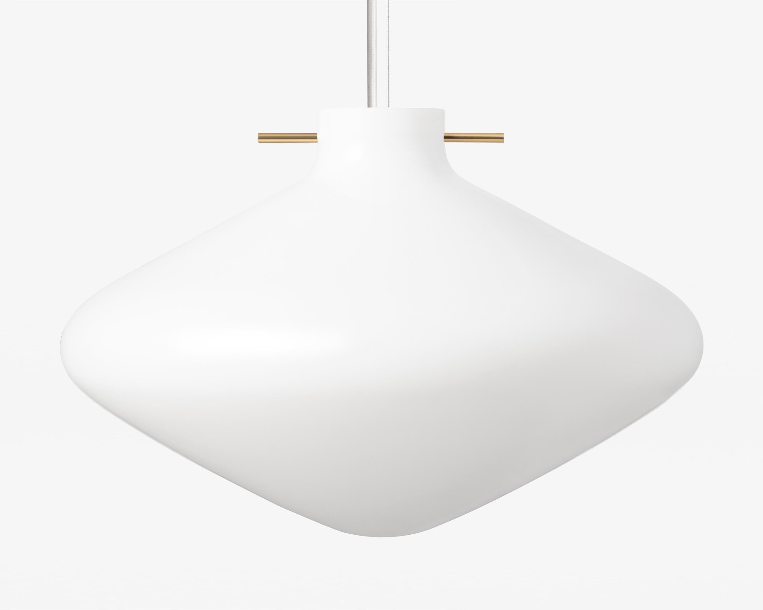Pendant lamp repose / 400 by LYFA

Pendant lamp signed by GamFratesi for LYFA

Measures: D.260 mm H.252 mm
Opal glass / black steel or brass

Textile wire (black or white) 300cm
Light source: E27 max 60W (110V-230V)

-- 
Repose is a new