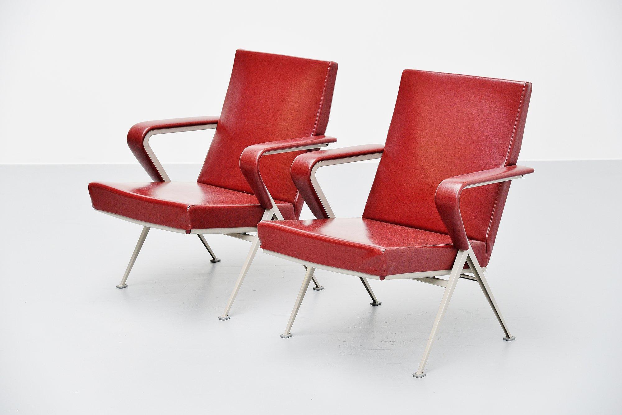 Cold-Painted Repose Chairs Friso Kramer for Ahrend de Cirkel, 1959