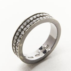 REPOSSI Anello midi con diamante in oro bianco 18 carati US 1.5