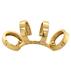 Orecchino singolo Repossi in oro giallo 18k a 4 cerchi / Ear Climber
