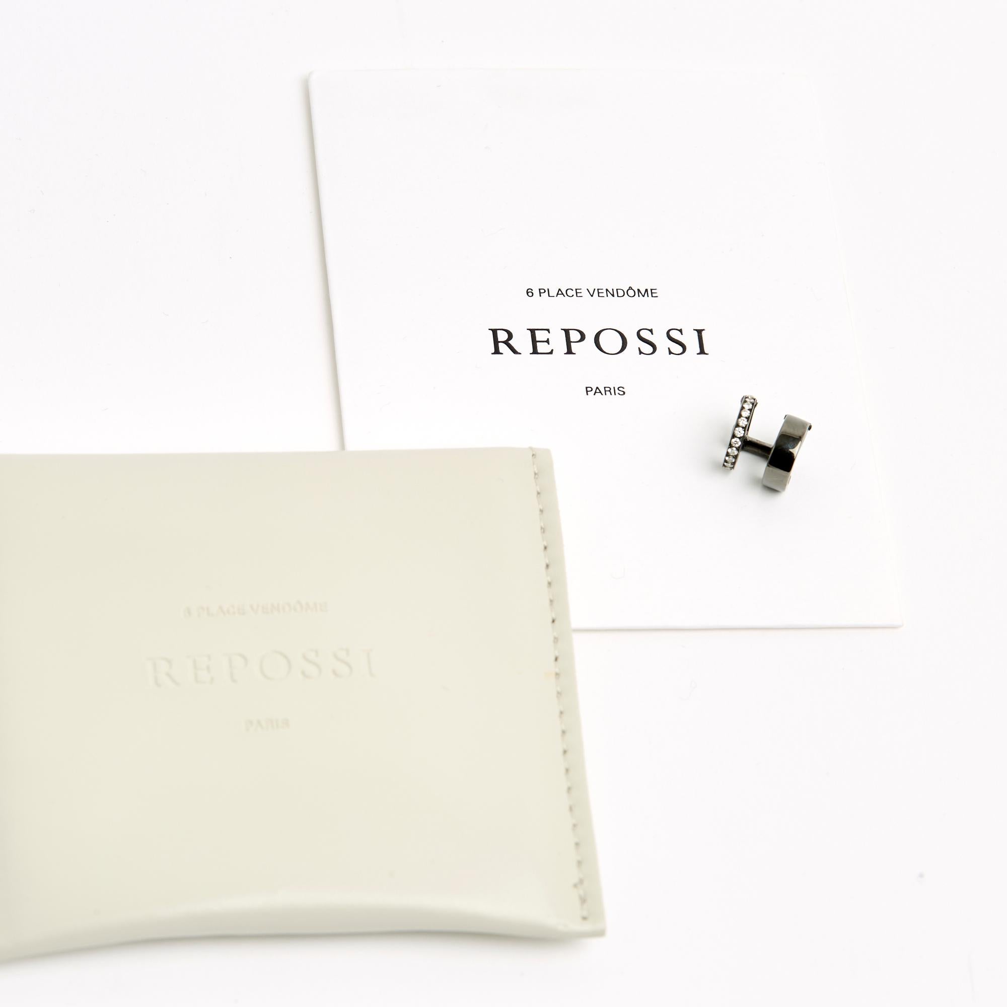 Repossi 2023 Berbere Black Gold Diamonds Earring Clip Earcuff In New Condition In PARIS, FR