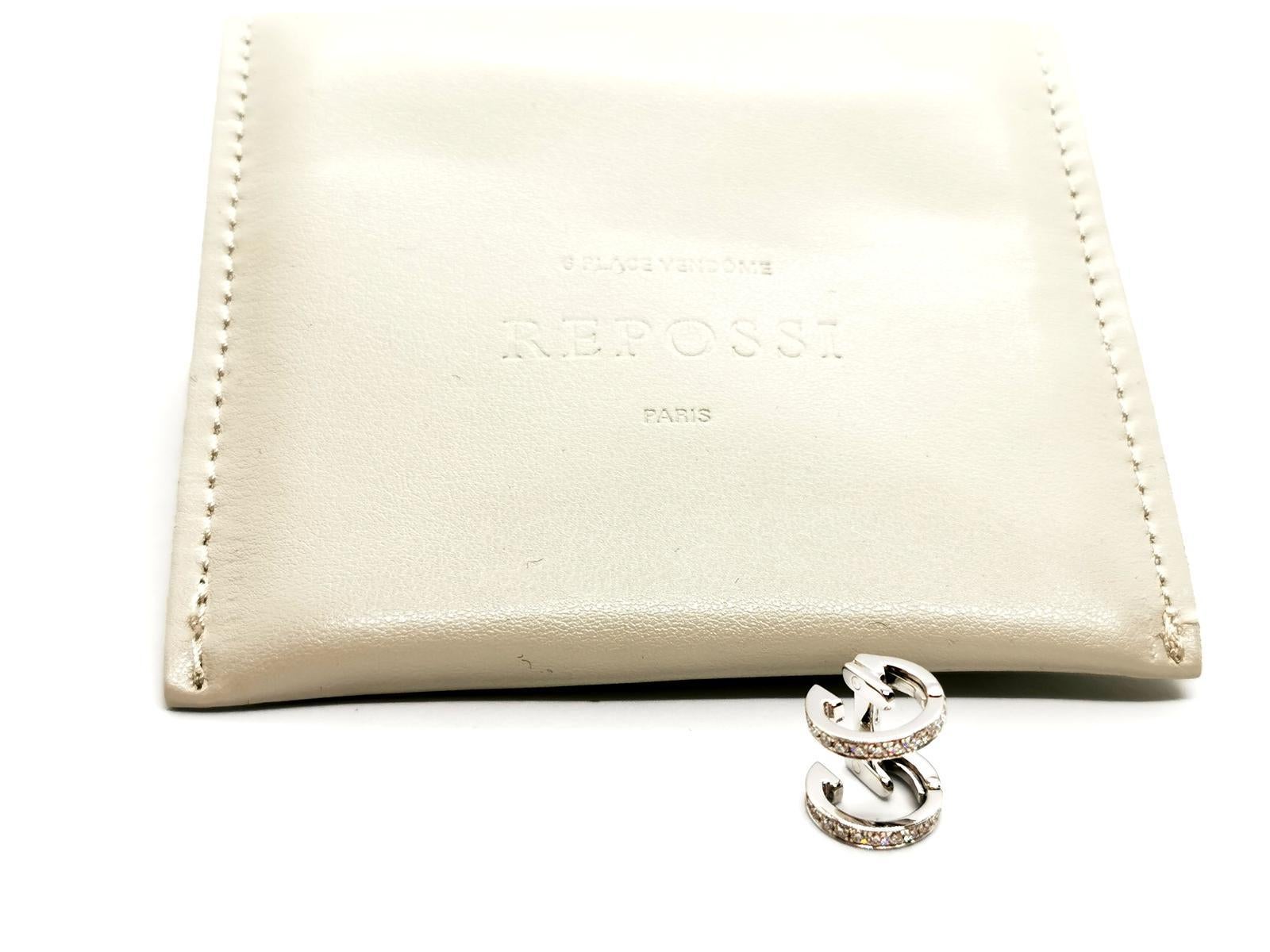 Repossi Drop Earrings Berbère White Gold Diamond 3