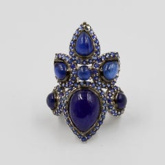 Repossi Gold and Cabochon Sapphires Cluster Ring