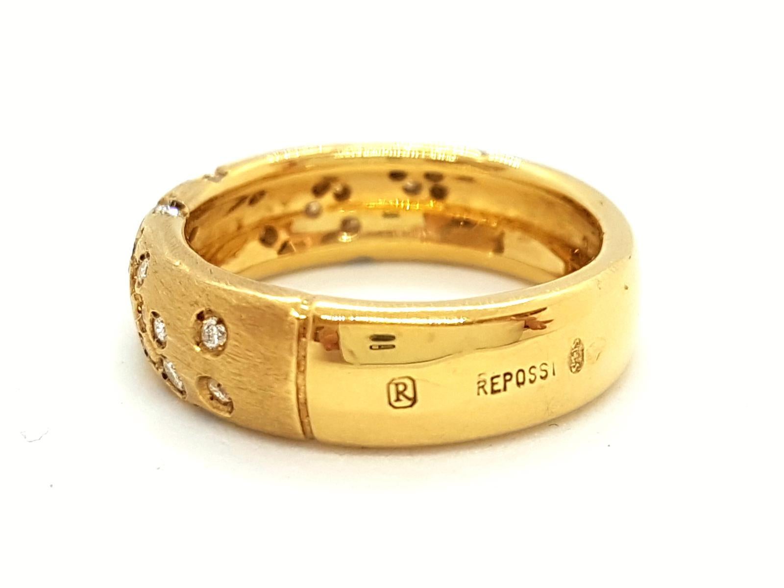 Repossi Ring Astrale aus Gelbgold mit Diamanten (Brillantschliff) im Angebot