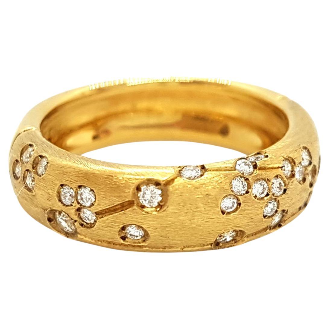 Repossi Ring Astrale Yellow Gold Diamond For Sale