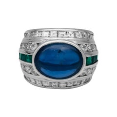Repossi Sapphire, Emerald and Diamond Ring