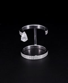 Repossi Serti sur Vide, Ring aus Weißgold mit Diamanten, gepaart mit Diamanten