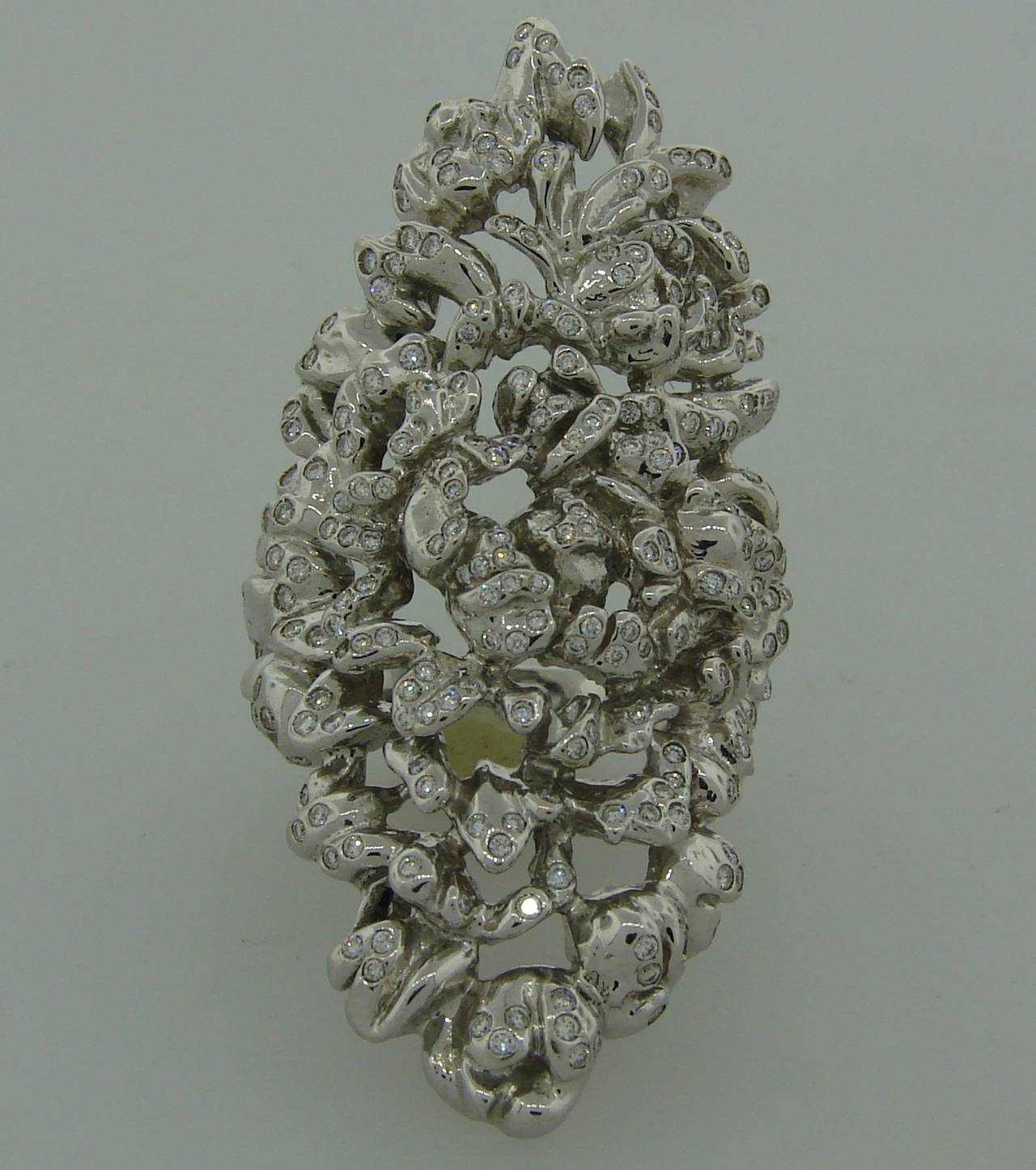 Vintage Repossi Vintage Ring Diamant Weißgold Cocktail Nachlassschmuck Damen im Angebot