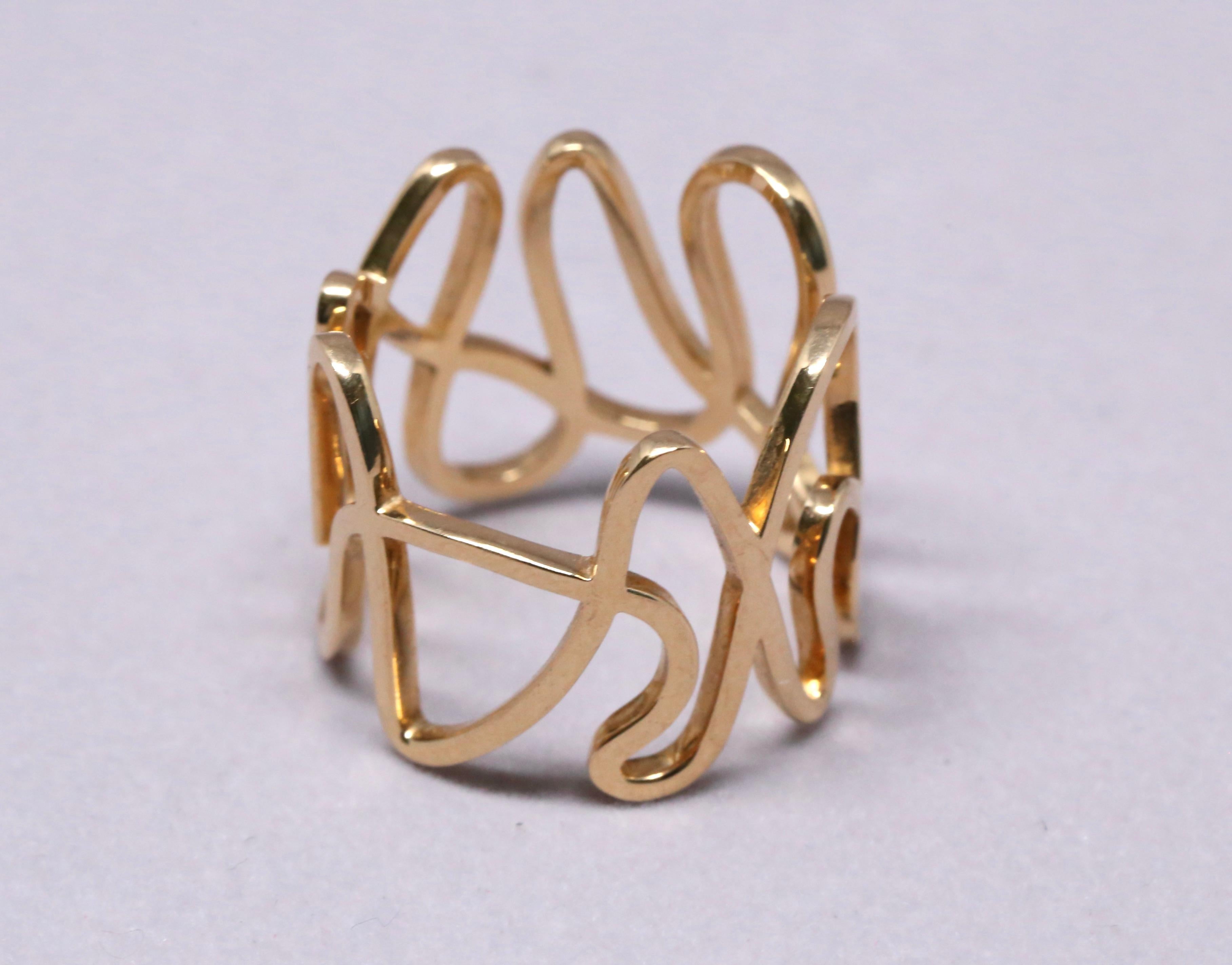 Reposssi 18k Gold 'White Noise' Ring In Excellent Condition For Sale In Oakland, CA