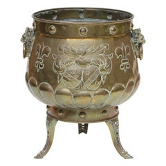 Repousse Brass Planter from the Victorian Era